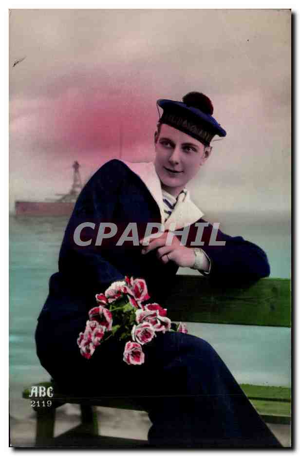 Fantaisie - Homme - Sailor - Marin - Handsome Smile CPA 