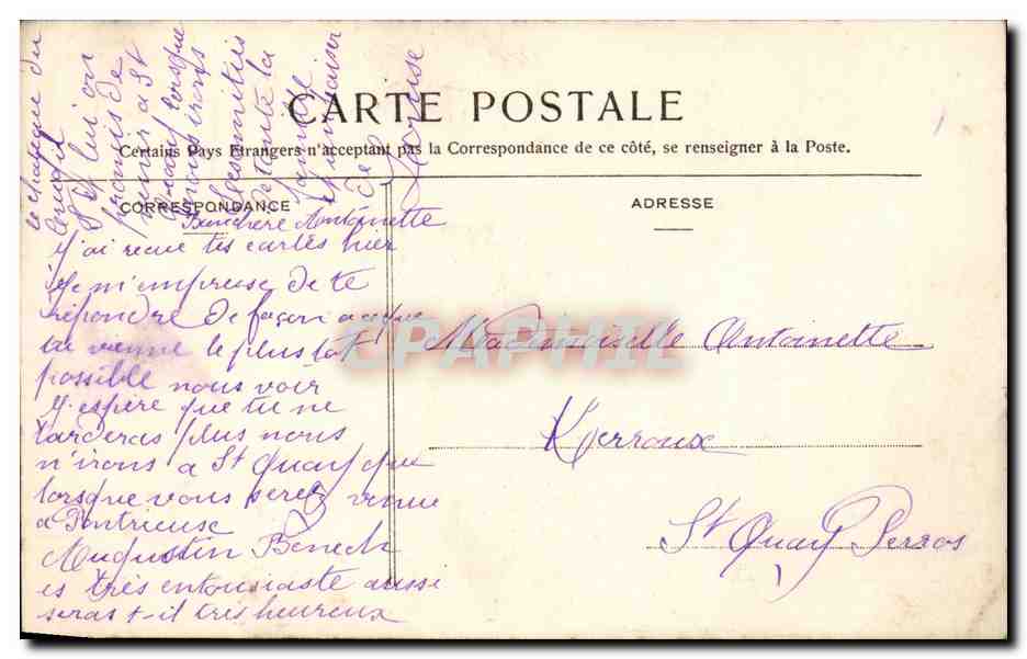 Petit Noël — La belle enfant, heureuse et fière, embrassa tendrement sa mère — Éditeur non visible, n° de série 5 — Verso