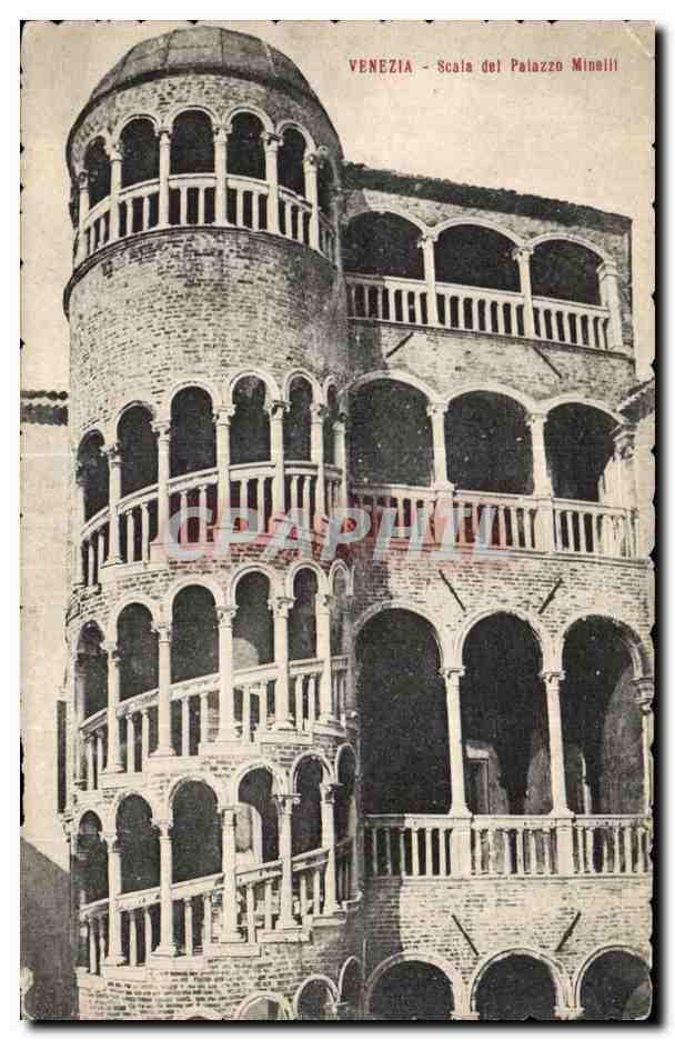 Veneto - Venezia - Venice - Italia - Italie - Scala del Palazzo Minelli CPA 