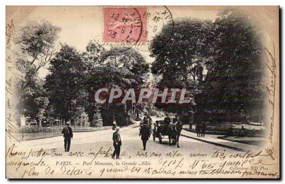 Paris - 8 - Rue Monceau - La Grande Allee - CPA 