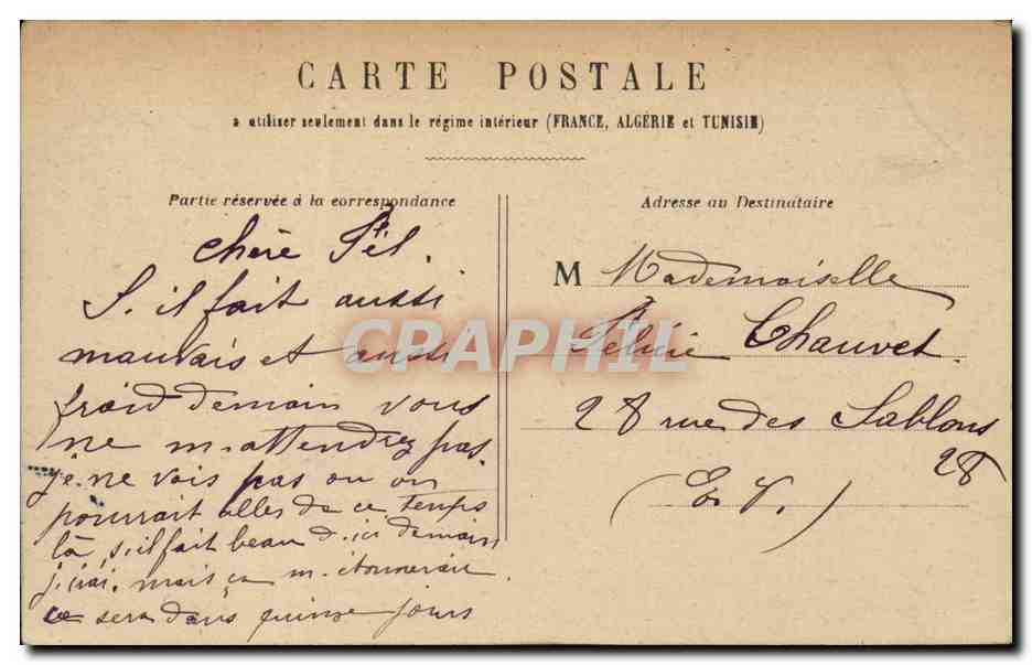 Paris - Palais de la Legion d'Honneur - CPA  — Rückseite