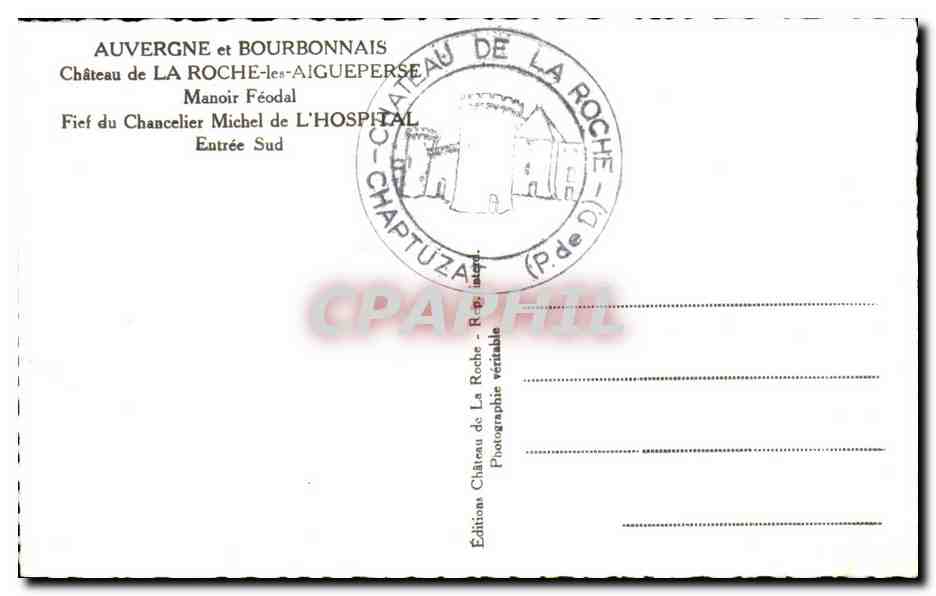 Château de La Roche-les-Aigueperse — Manoir féodal — Éditions Château de La Roche — Reverso
