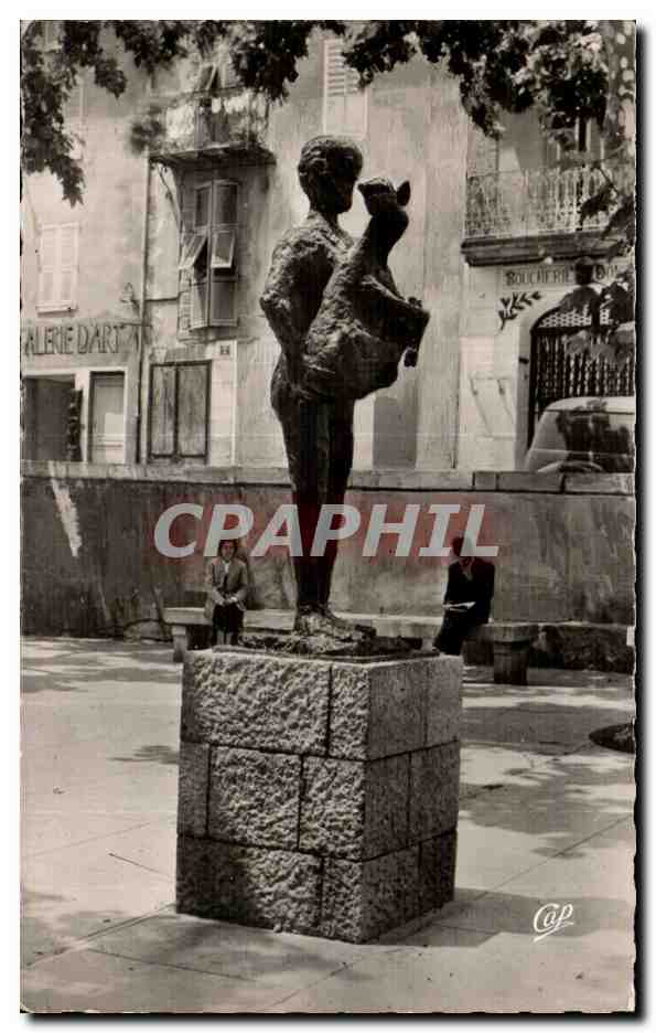 Vallauris - Statue de l'Hommeau Mouton - CPA 