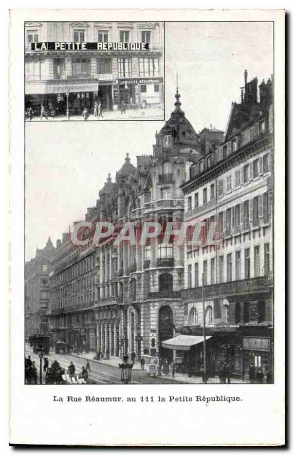 Paris - 2 - La Rue Reaumur - au 111 La Petite Republique - CPA 