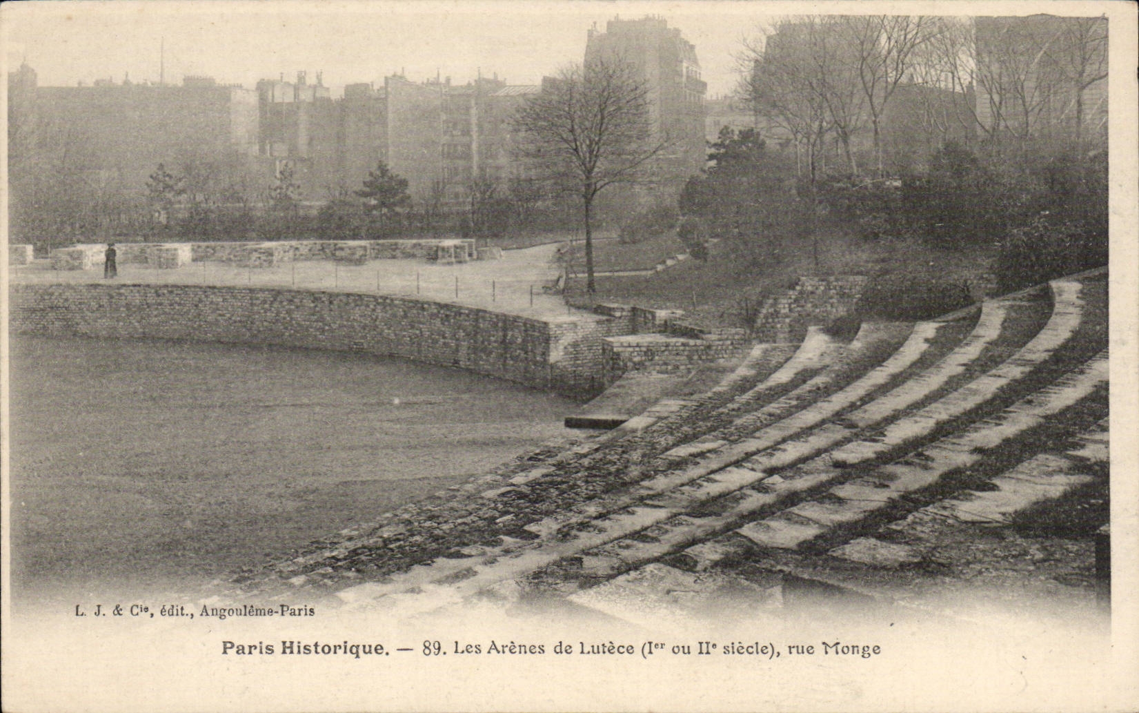 Paris - 5 - Rue Monge - Les Arenes de Lutece - Paris Historique - CPA 