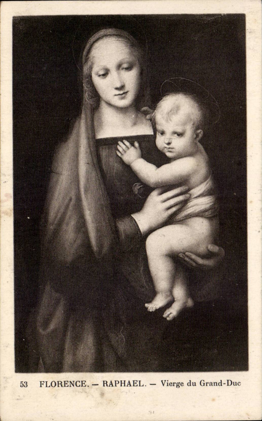 Arts - Tableaux - Florence - Firenze - Raphael - Vierge du Grand Duc - Italia - Italie - CPA 
