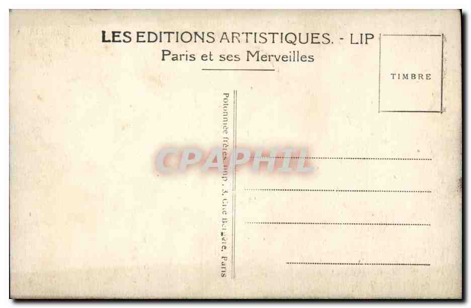 Paris - 8 - L'Arc de Triomphe - CPA  — Verso