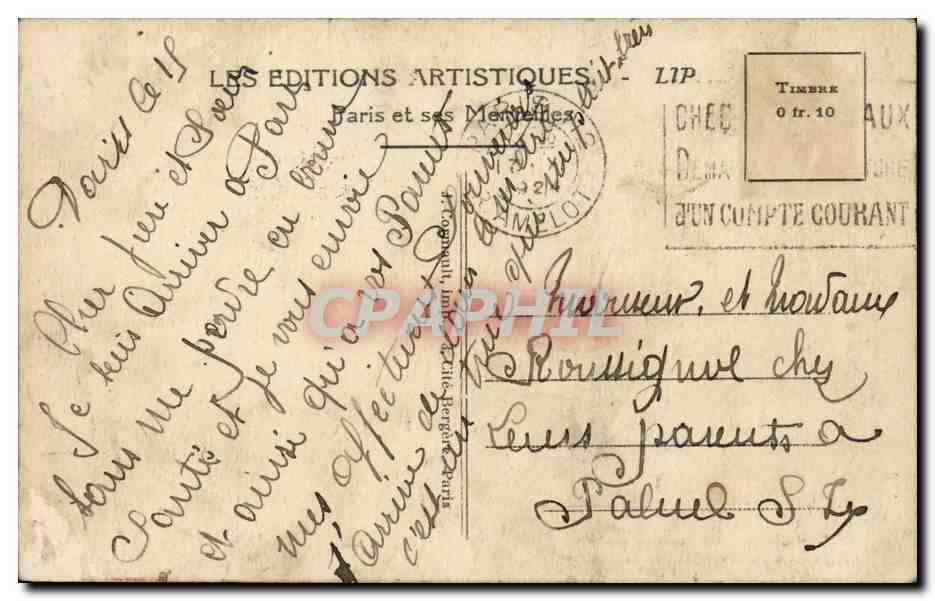 Paris - 10 - La Porte Saint Martin - CPA  — Rückseite