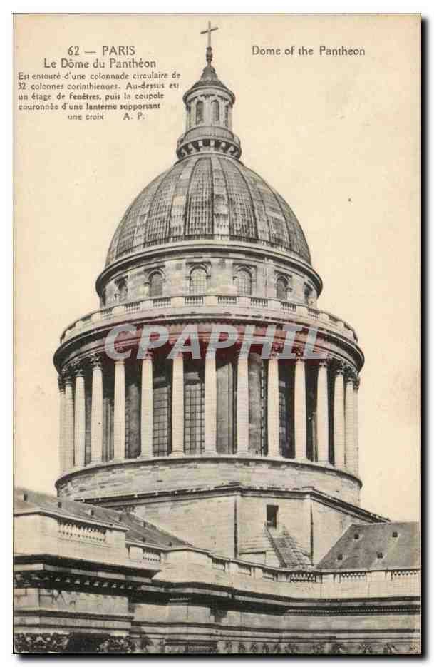 Paris - 5 - Dome du Pantheon - CPA 