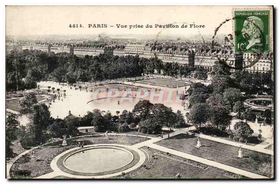 Paris - Vue Prise du Pavillon de Fleur - CPA 