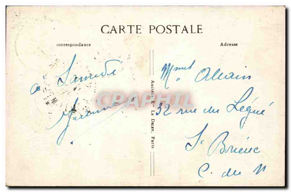 Paris - Vue Prise du Pavillon de Fleur - CPA  — Verso