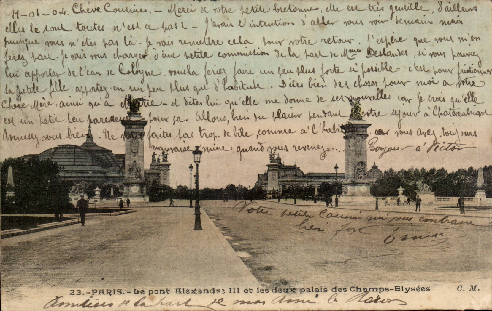 Paris - 7 - Pont Alexandre II et les Deux Palais de Champs Elysees - CPA 
