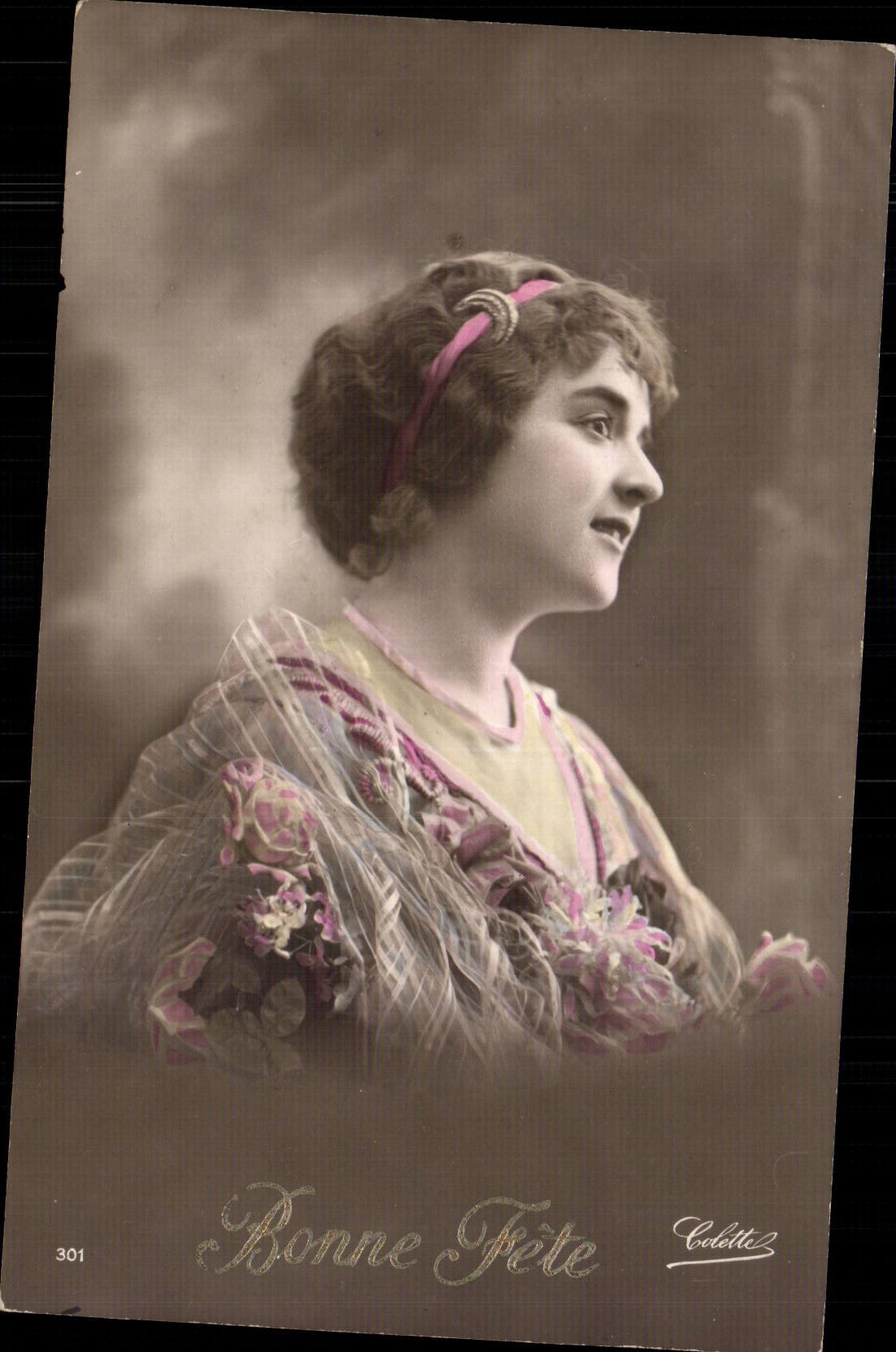 CPA Fantaisie Femme Bonne fete
