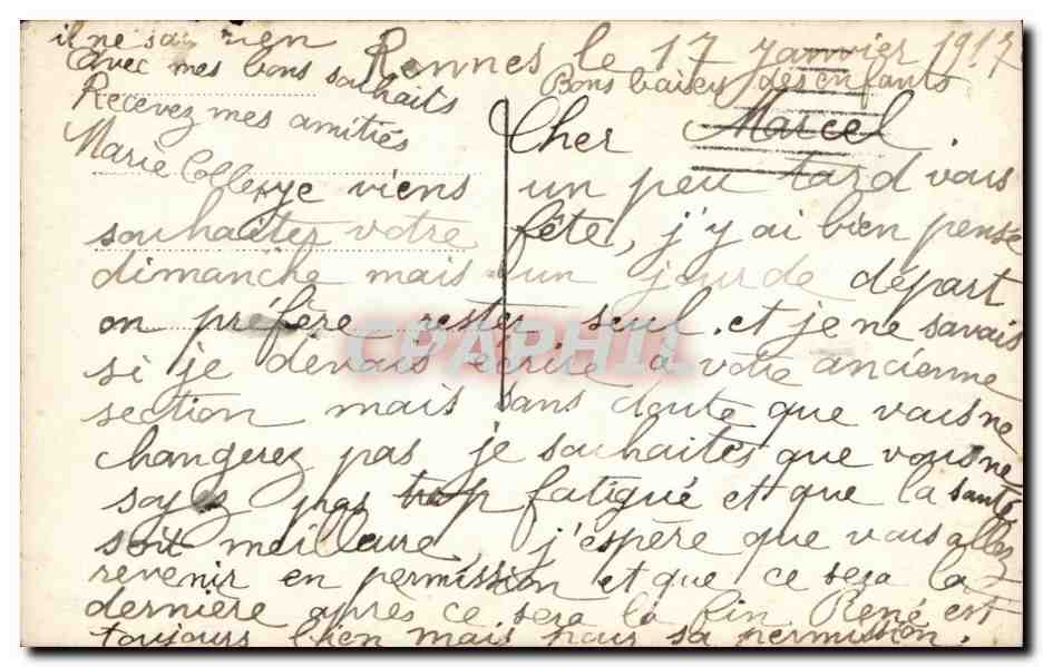 CPA Fantaisie Femme Bonne fete — Rückseite