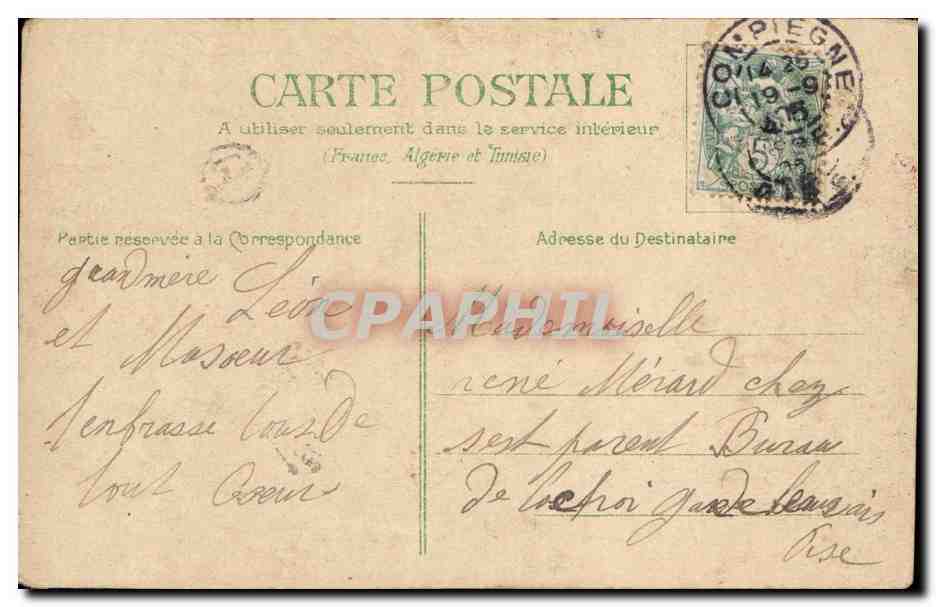 CPA Fantaisie Fleurs Roses — Rückseite