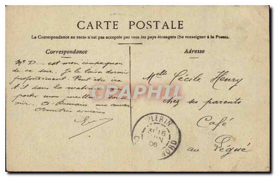 CPA Fantaisie Femme lucy Nanon — Verso