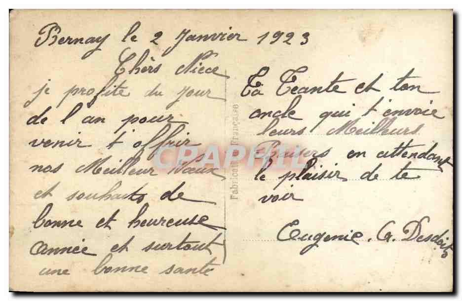 CPA Fantaisie Enfant GArcon — Rückseite