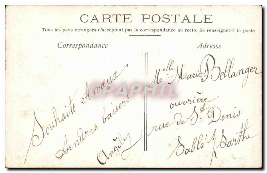 Jeune femme en robe de style Art Nouveau — roses — A.N. Paris, n°738 — Verso