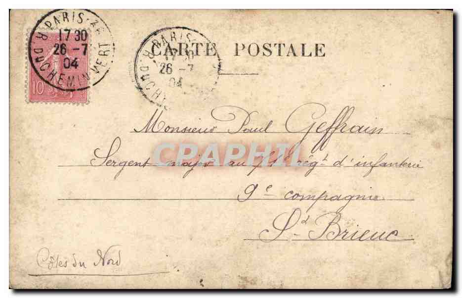 CPA Fantaisie Femme  — Rückseite
