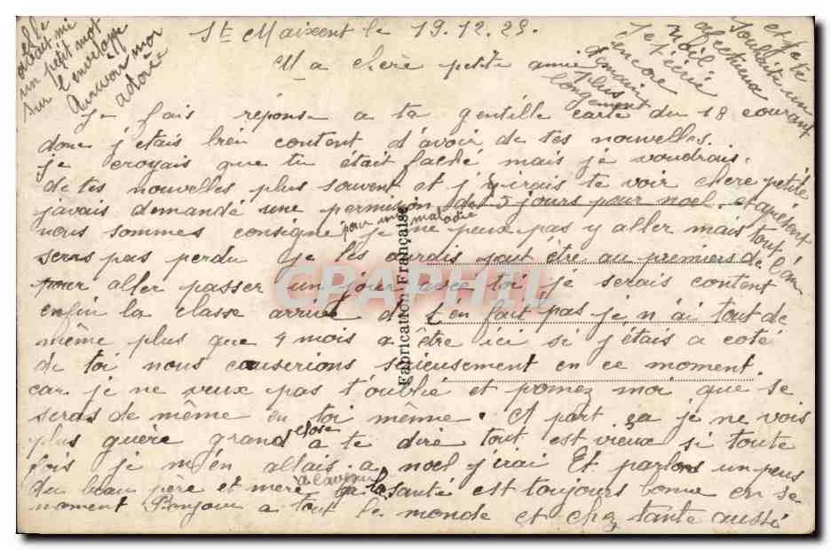 Femme tenant une rose — Affectueux Souvenir — éditeur non visible — Verso