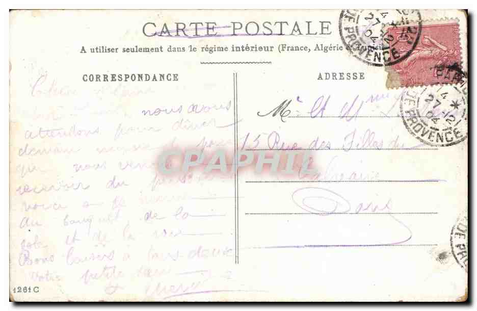 CPA Fantaisie Femme — Verso