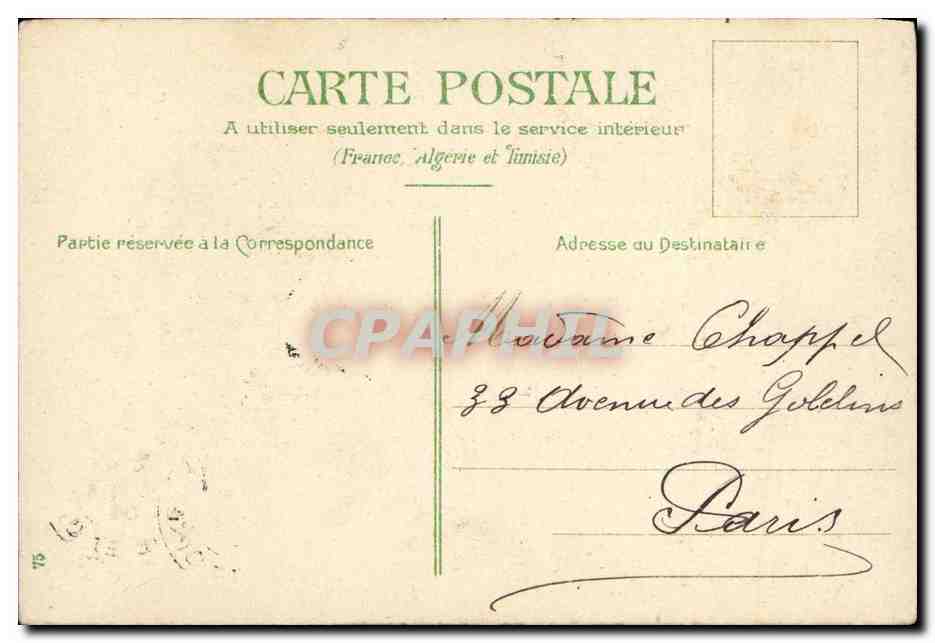CPA Fantaisie Corne d'abondance Fleurs — Rückseite