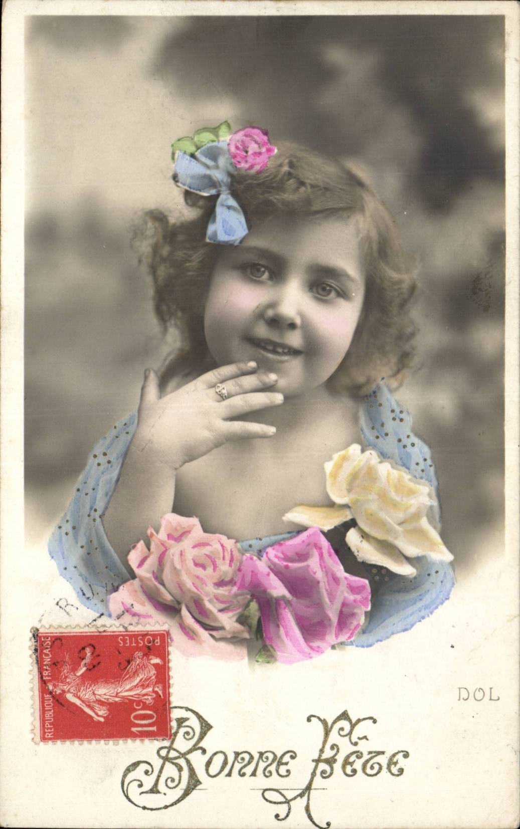 CPA Fantaisie Enfant Bonne fete