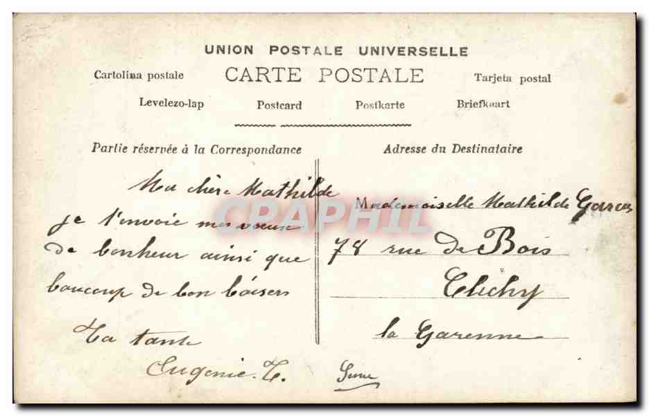CPA Fantaisie Enfant Bonne fete — Rückseite