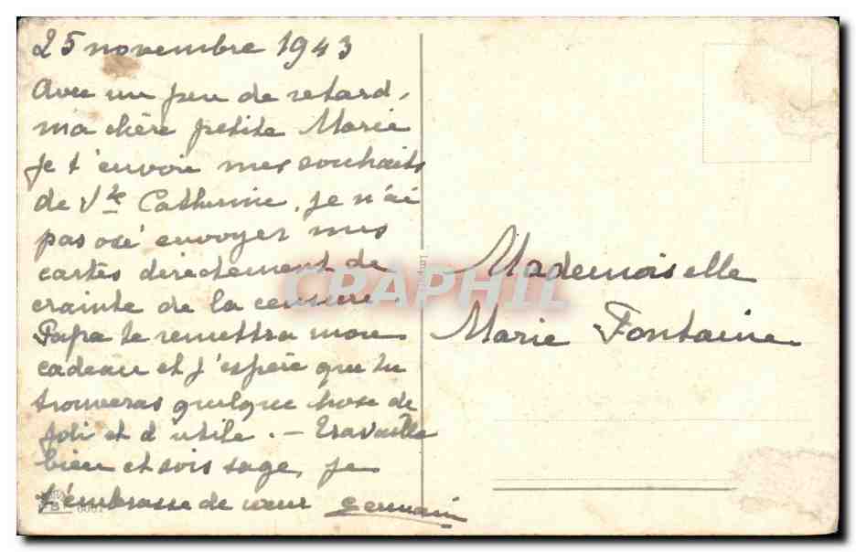 CPA Fantaisie Fleurs — Verso