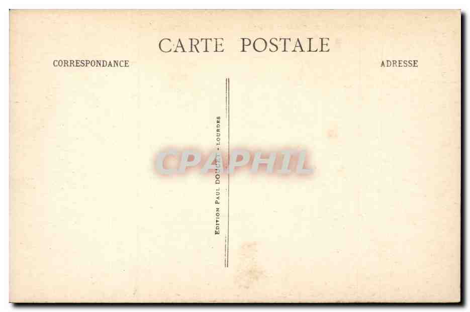 CPA Lourdes La basilique et le monument interallie vus du chateau fort — Verso