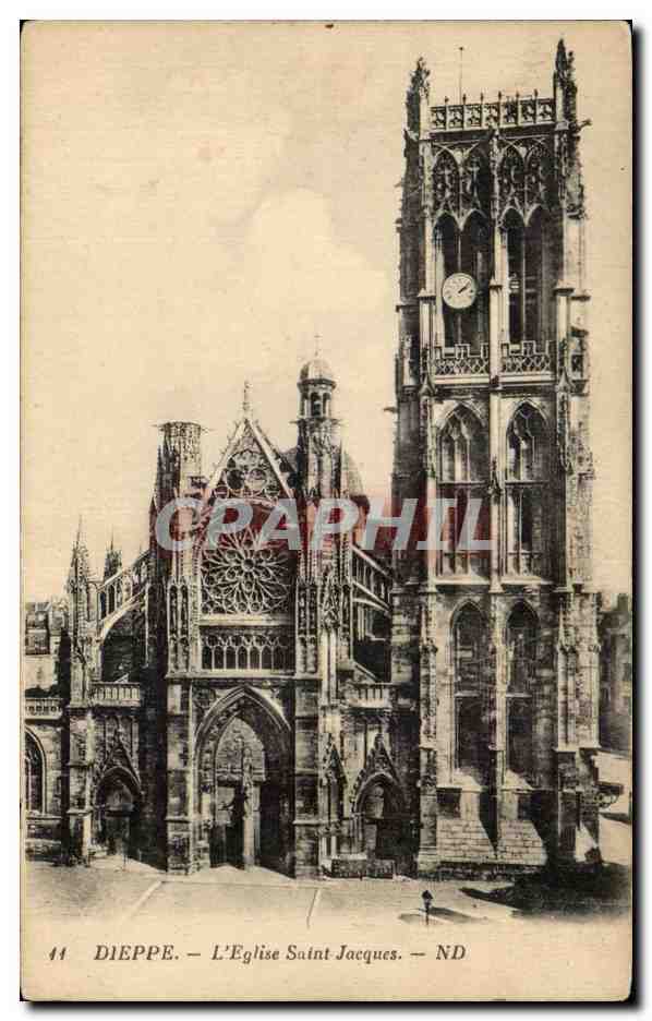 CPA Dieppe L'eglise Saint Jacques