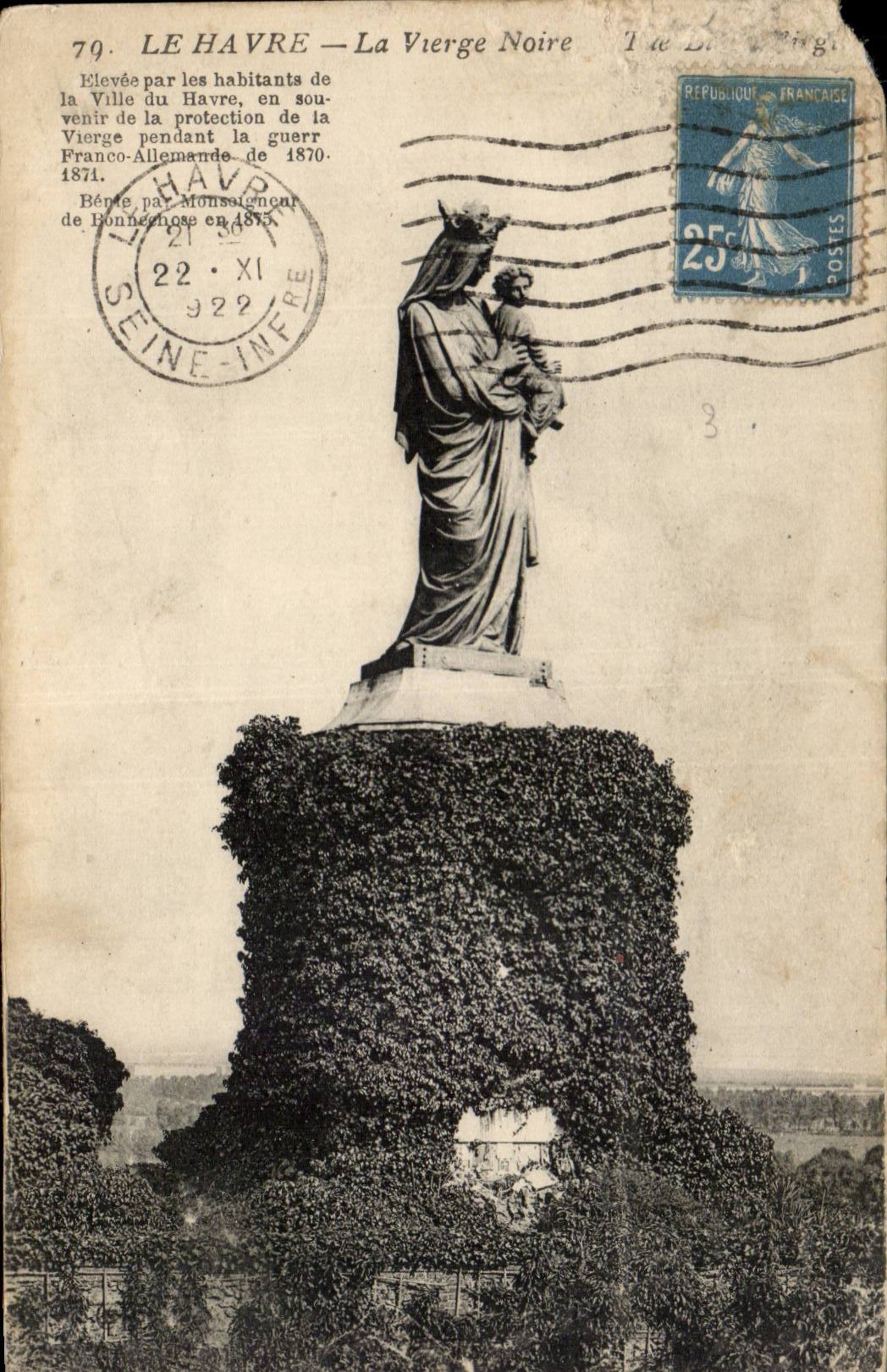 CPA Le Havre La vierge noire