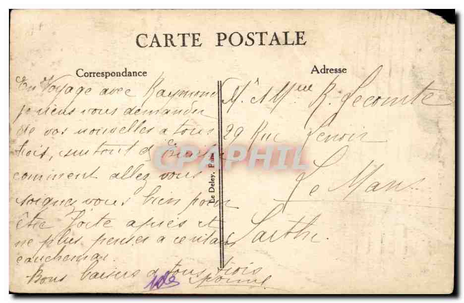 CPA Le Havre La vierge noire — Verso