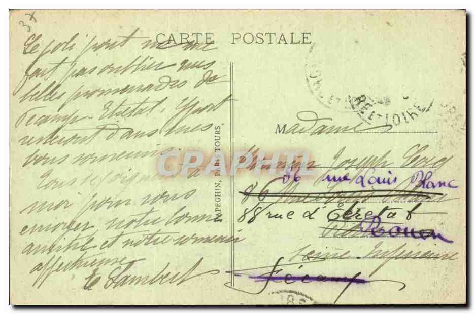 CPA Tours Le pont de pierre sur la Loire — Rückseite