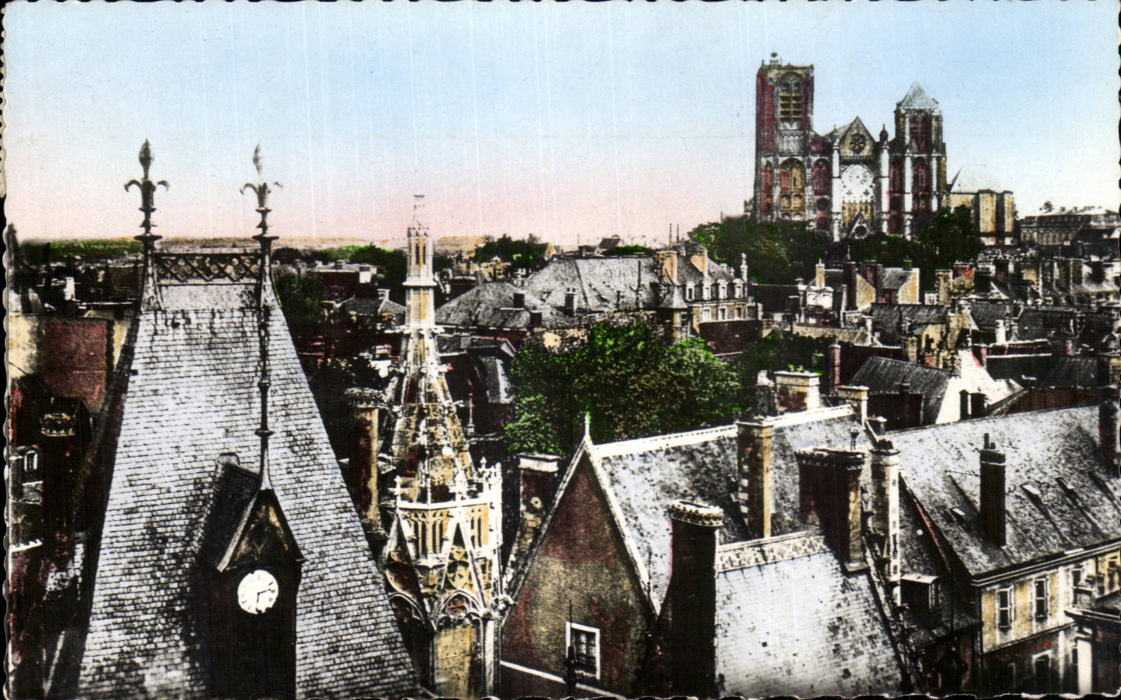 Bourges — View taken from the Palais Jacques-Cœur — F. MAURAGE, Publisher of Bourges
