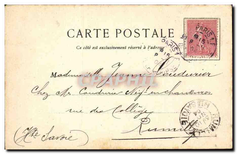Paris CPA Eglise de la Trinite — Rückseite