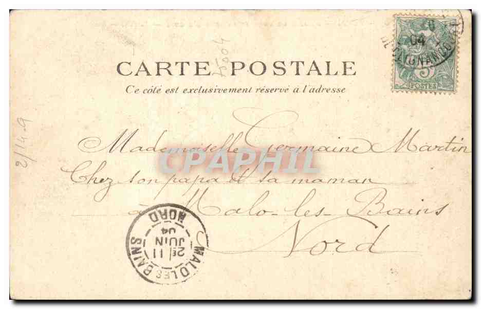 Paris CPA Hotel de ville et pont d'arcole — Verso