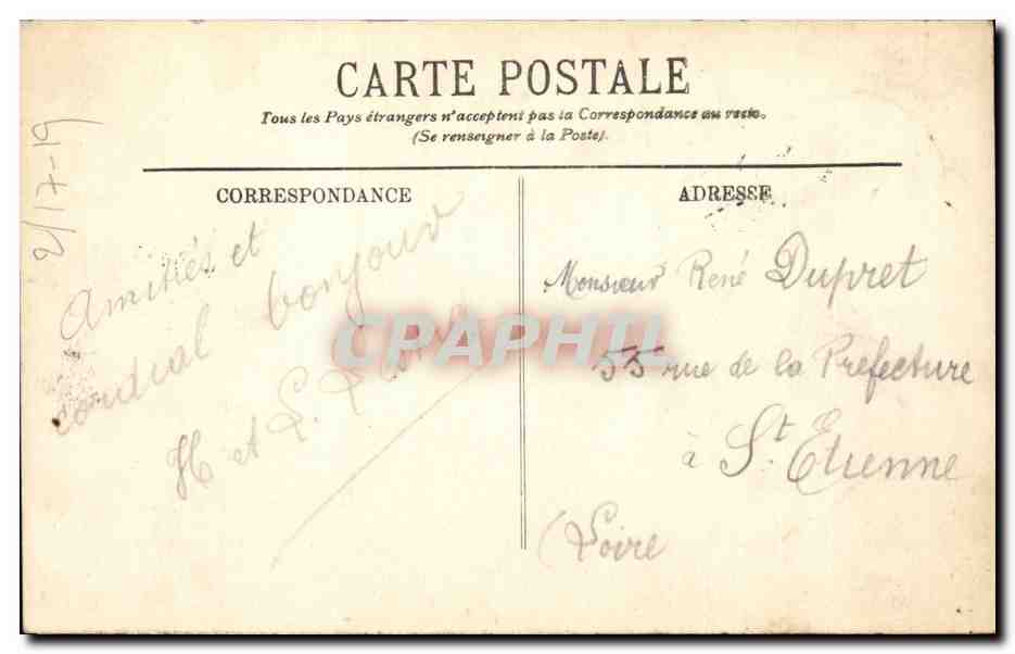 Paris CPA Place de la Bastille — Rückseite