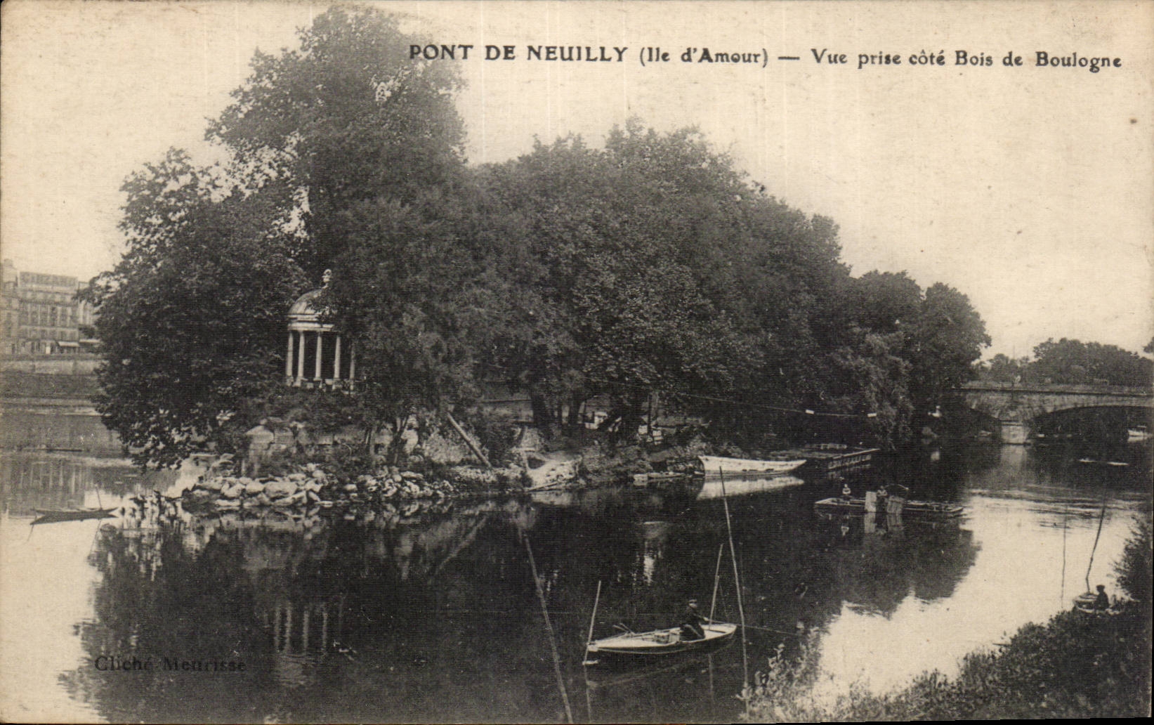 CPA Pont de Neuilly ( ile d'amour ) Vue prise cote Bois de Boulogne