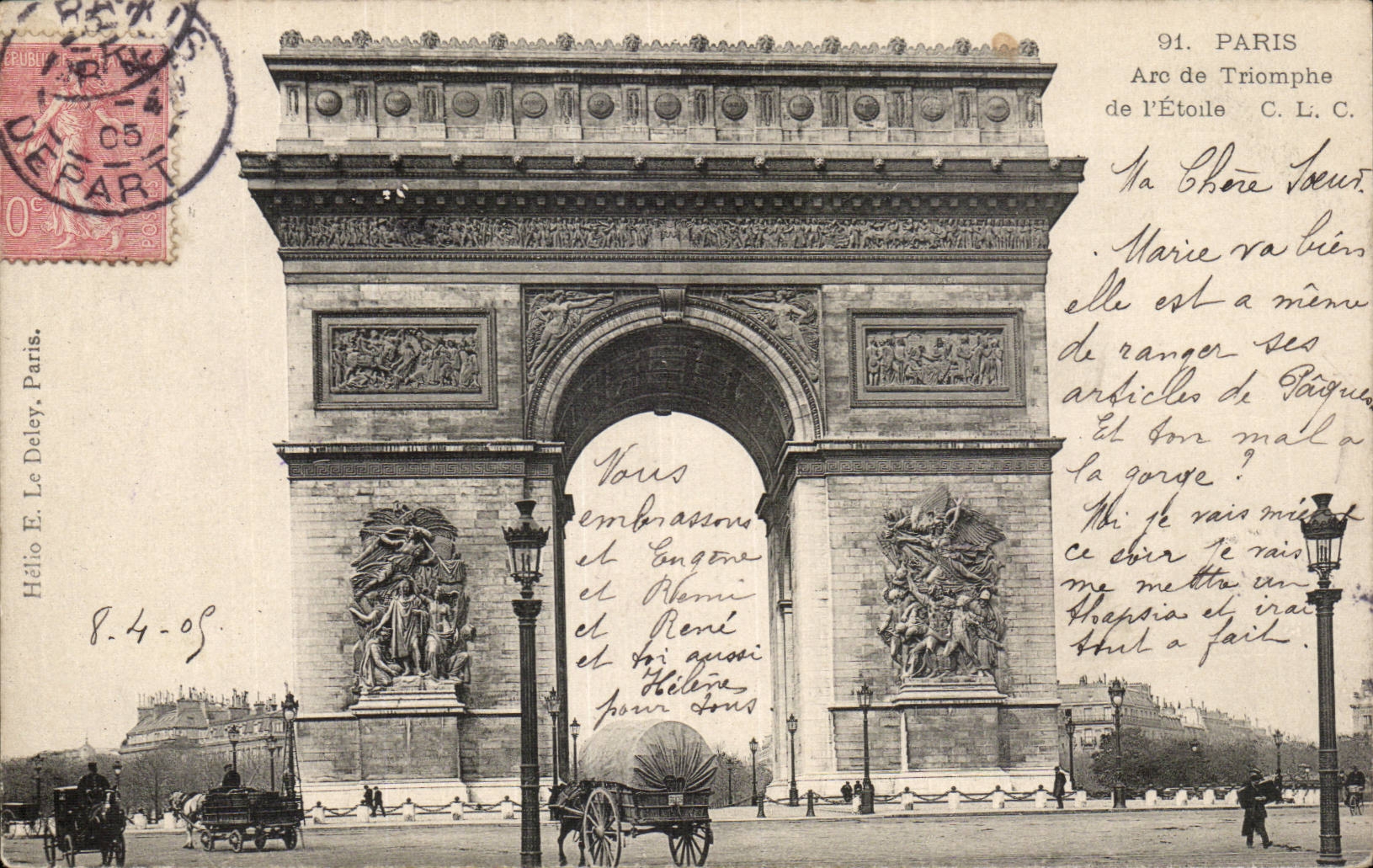 CPA Paris Arc de triomphe de l'EToile