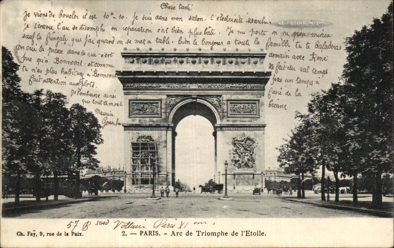 CPA Paris Arc de triomphe de l'Etoile