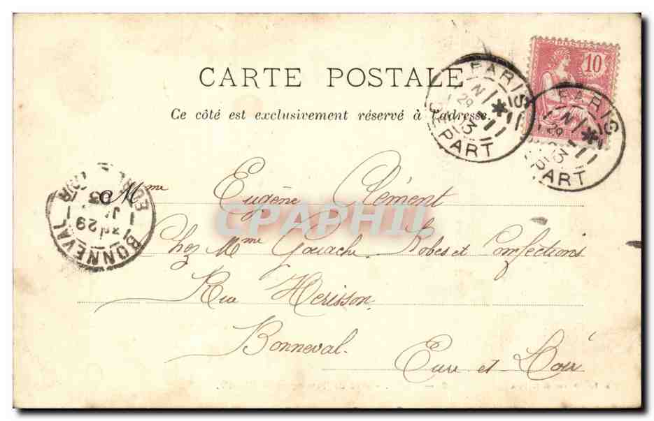 CPA Paris Arc de triomphe de l'Etoile — Verso