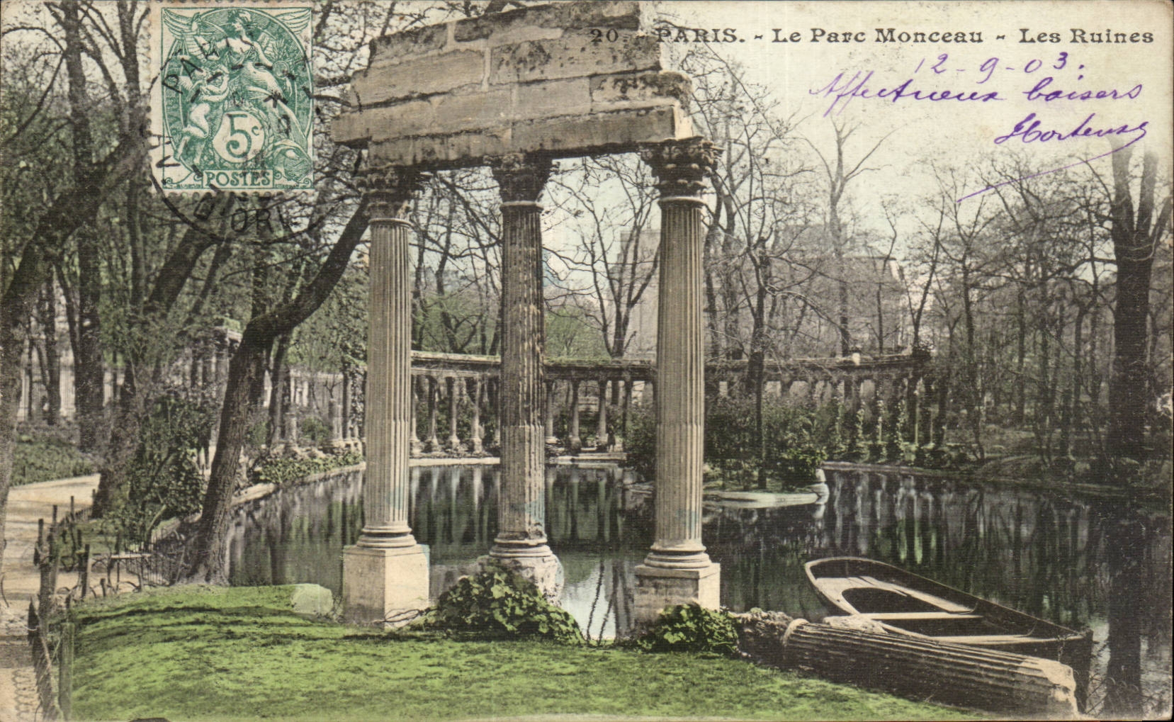 CPA Paris Le parc Monceau Les ruines