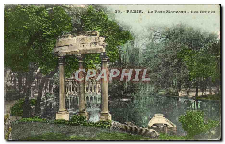 CPA Paris Le parc Monceau Les ruines