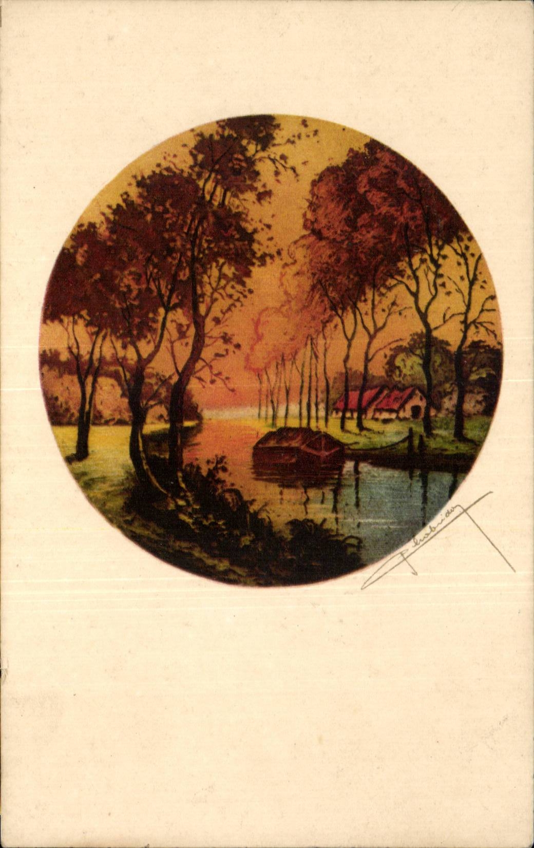 CPA Fantaisie Paysage 