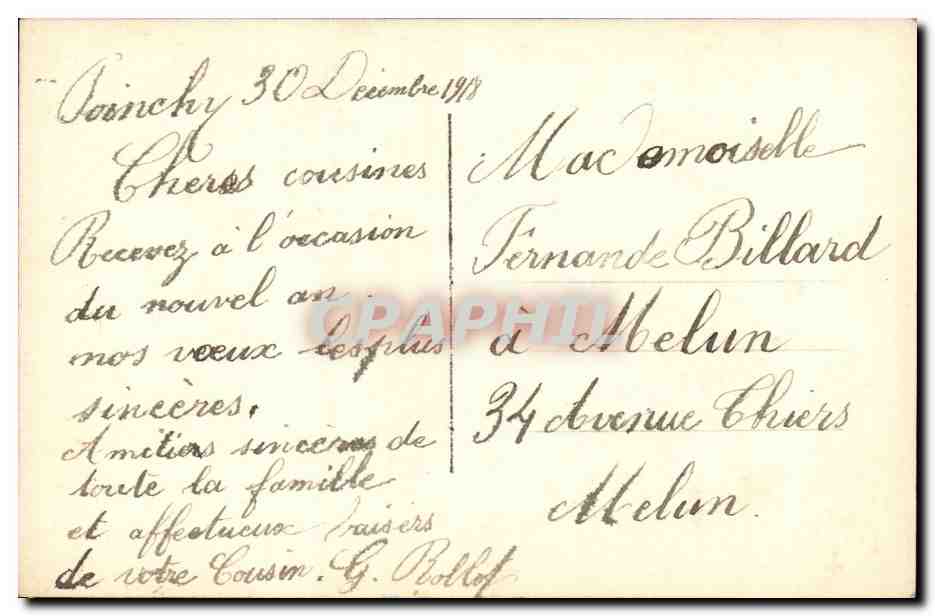Je vous donne mon cœur — homme en costume de soirée tenant un bouquet — éditeur DIX n° 117 — Rückseite