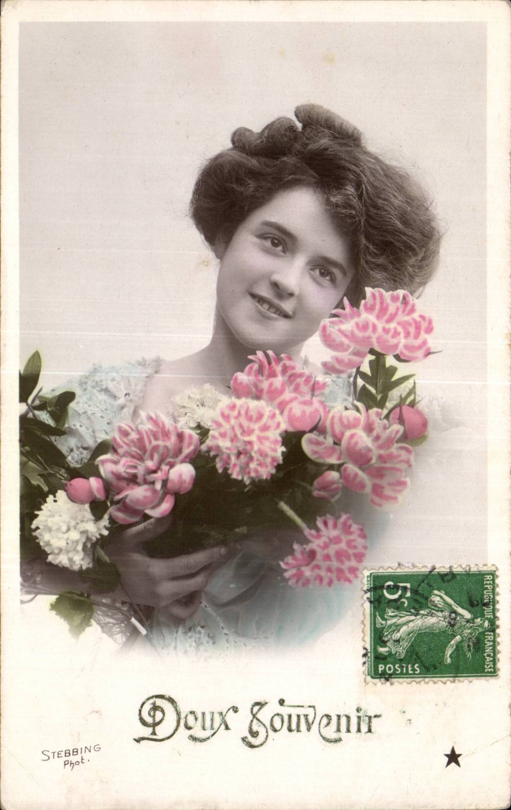 CPA Fantaisie Femme Doux souvenir