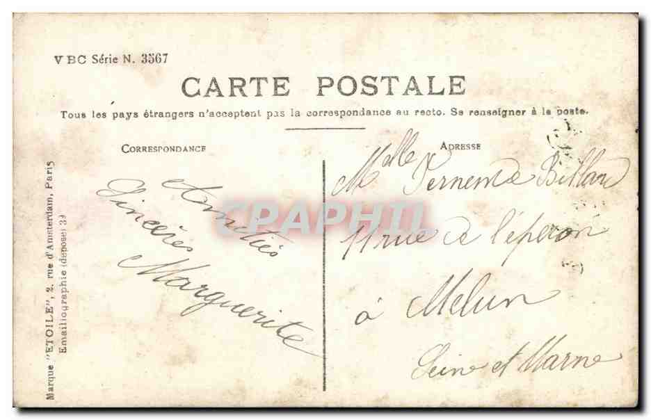 CPA Fantaisie Femme Doux souvenir — Rückseite