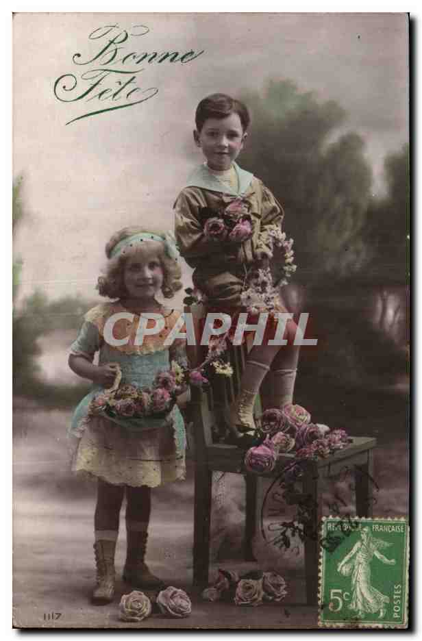CPA Fantaisie Enfants Bonne fete