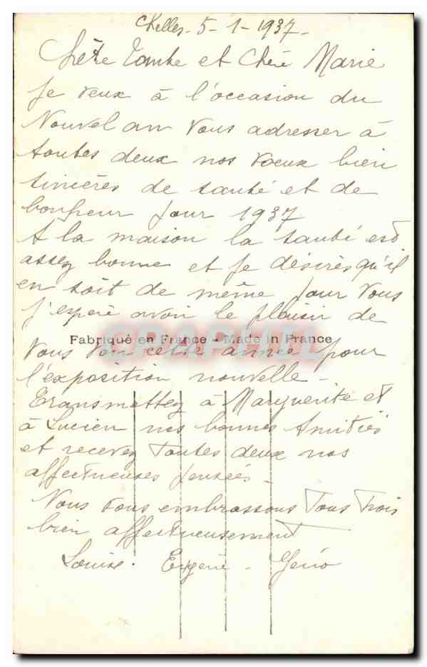 CPA Fantaisie Fleurs Roses Bonne annee — Verso
